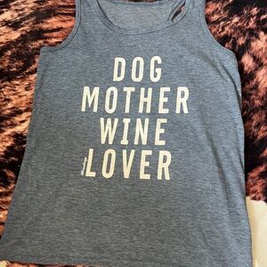 Heather blue Graphic Tank Top